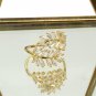 Gold fashion crystal inclusive ring