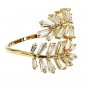 Gold fashion crystal inclusive ring