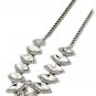 Silver white fashion crystal groats necklace