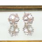 Rose gold sparkling sharp crystal earrings
