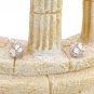 Rose gold sparkling sharp crystal earrings