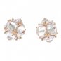 Rose gold sparkling sharp crystal earrings