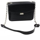 Black small buckle leather purses