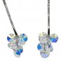 Silver lady pendant swarovski crystal earrings