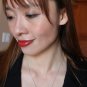 Sterling silver simple crystal pearl necklace earrings set
