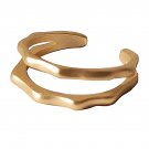 Gold simple double open ring