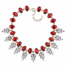 Red fashion diamond collarbone necklace