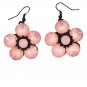 Pink colorful crystal flowers necklace sets