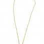 Gold crystal circle mini cross necklace