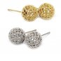 Silver pierced ball earrings