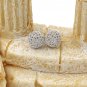 Silver pierced ball earrings