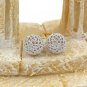 Silver pierced ball earrings
