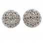 Silver pierced ball earrings