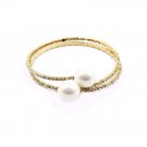 Fashion gold pearl crystal bracelet