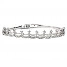 Silver fashion small crystal crown bracelet