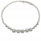 Noble silver crystal necklace