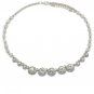 Noble silver crystal necklace