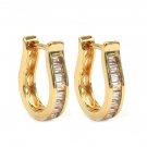 Fashion golden harp crystal earrings