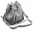 Gray fashion buckets leather handbags