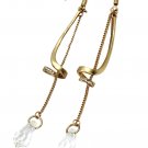 Gold special pendant crystal earrings