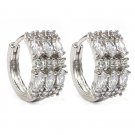Fashion crystal silver earrings