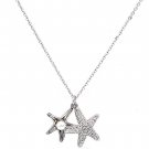 Silver fashion starfish pearl necklace