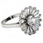 Shining crystal sun silver ring