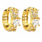 Lovely crystal gold earrings