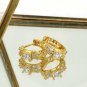 Lovely crystal gold earrings