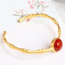Gold simple bamboo bracelet
