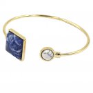 Blue white fashion colorful golden bracelet