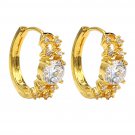 Noble crystal gold earrings