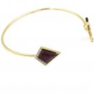 Purple fashion inlaid crystal golden bracelet
