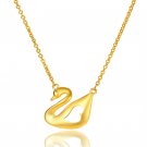 Fashion swan pendant gold necklace