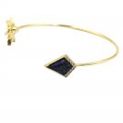 Blue fashion inlaid crystal golden bracelet