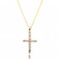 925 gold wild gold cross crystal earrings necklace set