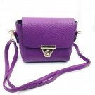Purple lovely sweet pebble leather handbag