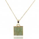 Green square crystal original necklace