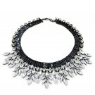 Fashion style black crystal necklace