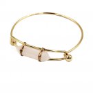 Pink fashion crystal golden bracelet