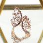Rose gold elegant symmetry crystal ring