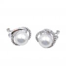 Silver fashion pearl earrings