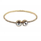 Gold simple golden circlet crystal bracelet
