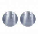 Gray fashion ball silver needle earrings