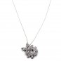 Sterling silver fashion butterfly crystal necklace
