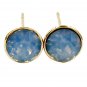 Blue simple colorful crystal earrings