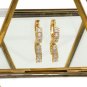 Fashion golden circle crystal earrings