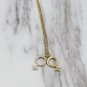 925 gold simple symbol crystal necklace