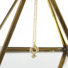 925 gold simple symbol crystal necklace