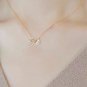 925 gold mini double swan crystal necklace